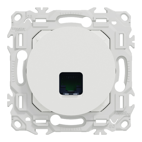 Schneider Electric – Prise RJ45 Cat6 UTP Odace – blanc craie – Réf : S920475